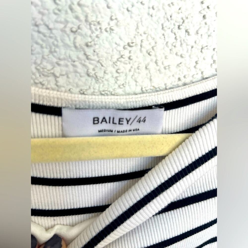 NWOT Bailey 44 balck white rabbit hole Striped Cut Out Midi Dress medium - Picture 9 of 9